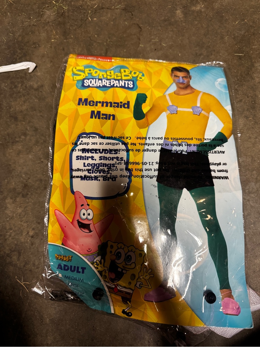 SpongeBob SquarePants Mermaid Man Boxer Briefs Set - Yellow & Green large